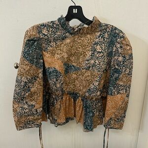 Hunter Bell peplum top - zip closure in back